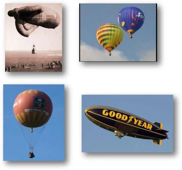 Les dirigeables — structures rigide, semi-rigide et souple