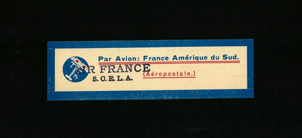 Étiquette Air France — Aéropostale